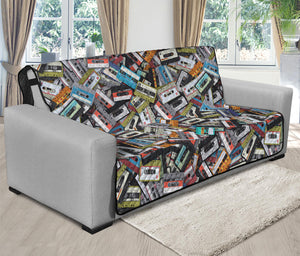 Old Cassette Tape Print Futon Protector