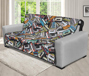 Old Cassette Tape Print Futon Protector