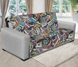 Old Cassette Tape Print Futon Protector