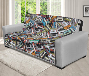 Old Cassette Tape Print Futon Protector