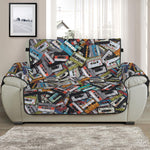 Old Cassette Tape Print Half Sofa Protector