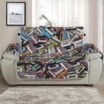 Old Cassette Tape Print Half Sofa Protector