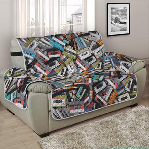 Old Cassette Tape Print Half Sofa Protector