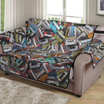 Old Cassette Tape Print Loveseat Protector