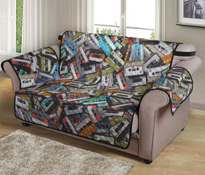 Old Cassette Tape Print Loveseat Protector