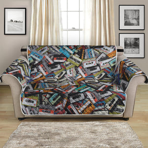 Old Cassette Tape Print Loveseat Protector