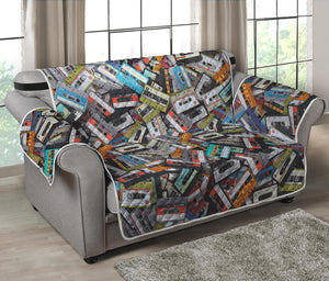 Old Cassette Tape Print Loveseat Protector