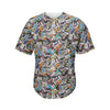 Old Cassette Tape Print Men's Baseball Jersey