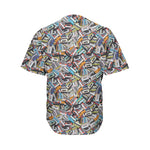 Old Cassette Tape Print Men's Baseball Jersey