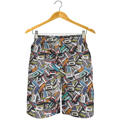 Old Cassette Tape Print Men's Shorts