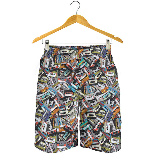 Old Cassette Tape Print Men's Shorts