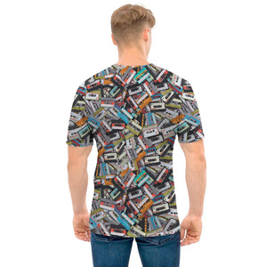 Old Cassette Tape Print Men's T-Shirt