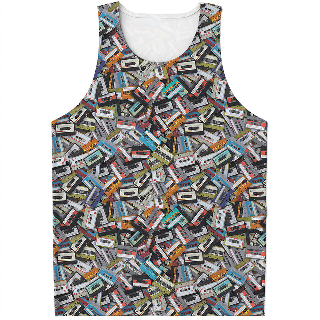 Old Cassette Tape Print Men's Tank Top