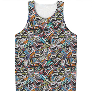 Old Cassette Tape Print Men's Tank Top