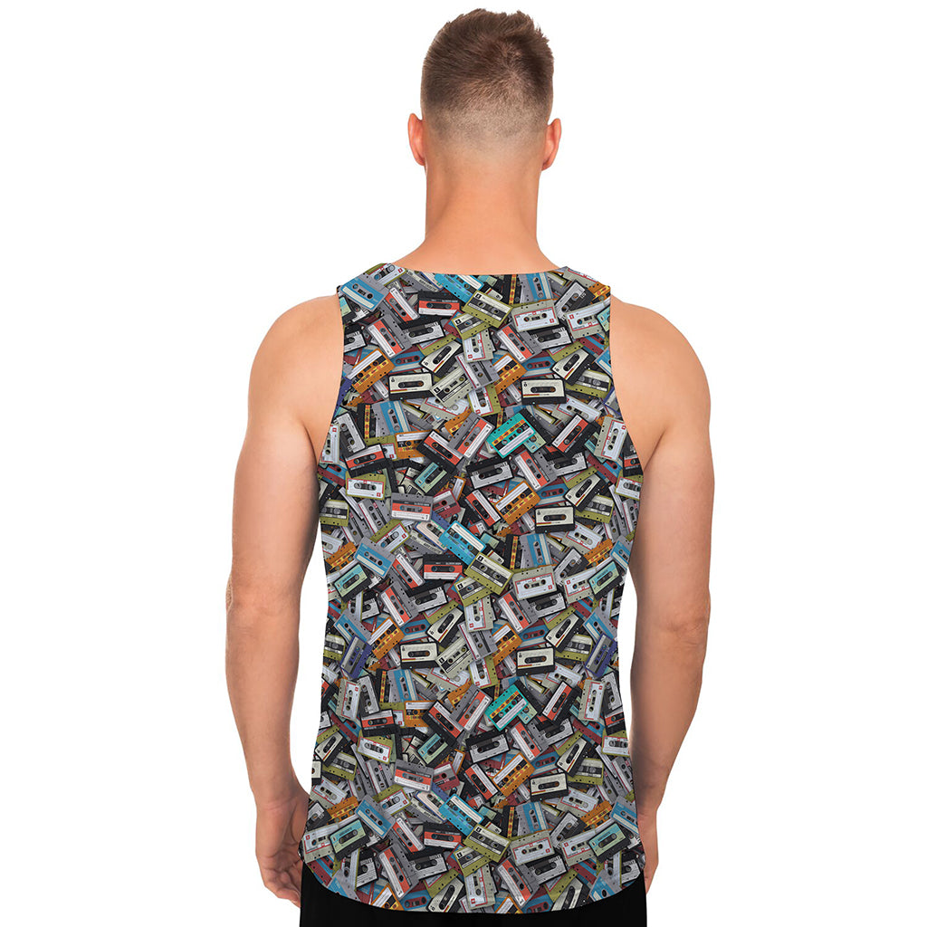 Old Cassette Tape Print Men's Tank Top