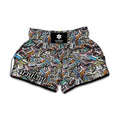 Old Cassette Tape Print Muay Thai Boxing Shorts