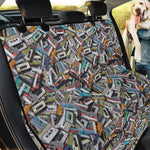 Old Cassette Tape Print Pet Car Back Seat Cover