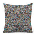 Old Cassette Tape Print Pillow Cover