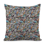 Old Cassette Tape Print Pillow Cover
