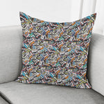 Old Cassette Tape Print Pillow Cover