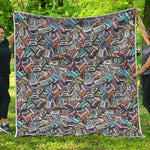 Old Cassette Tape Print Quilt