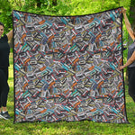 Old Cassette Tape Print Quilt