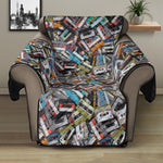 Old Cassette Tape Print Recliner Protector