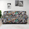 Old Cassette Tape Print Sofa Cover