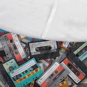 Old Cassette Tape Print Sofa Cover