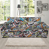 Old Cassette Tape Print Sofa Slipcover