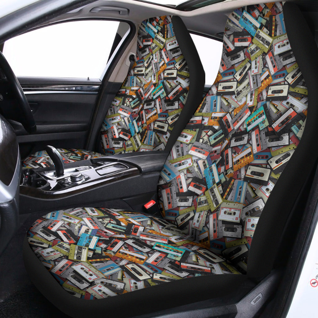 Old Cassette Tape Print Universal Fit Car Seat Covers