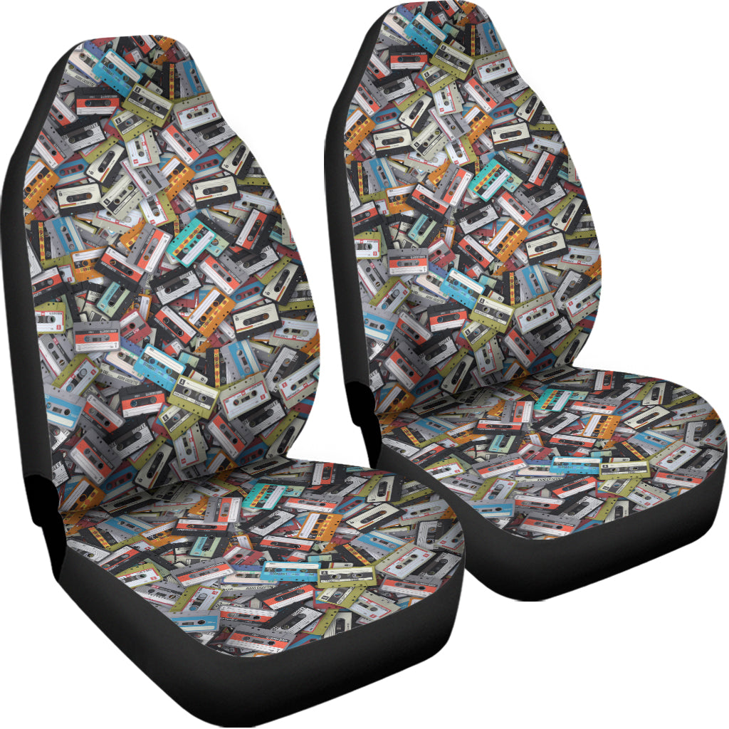 Old Cassette Tape Print Universal Fit Car Seat Covers