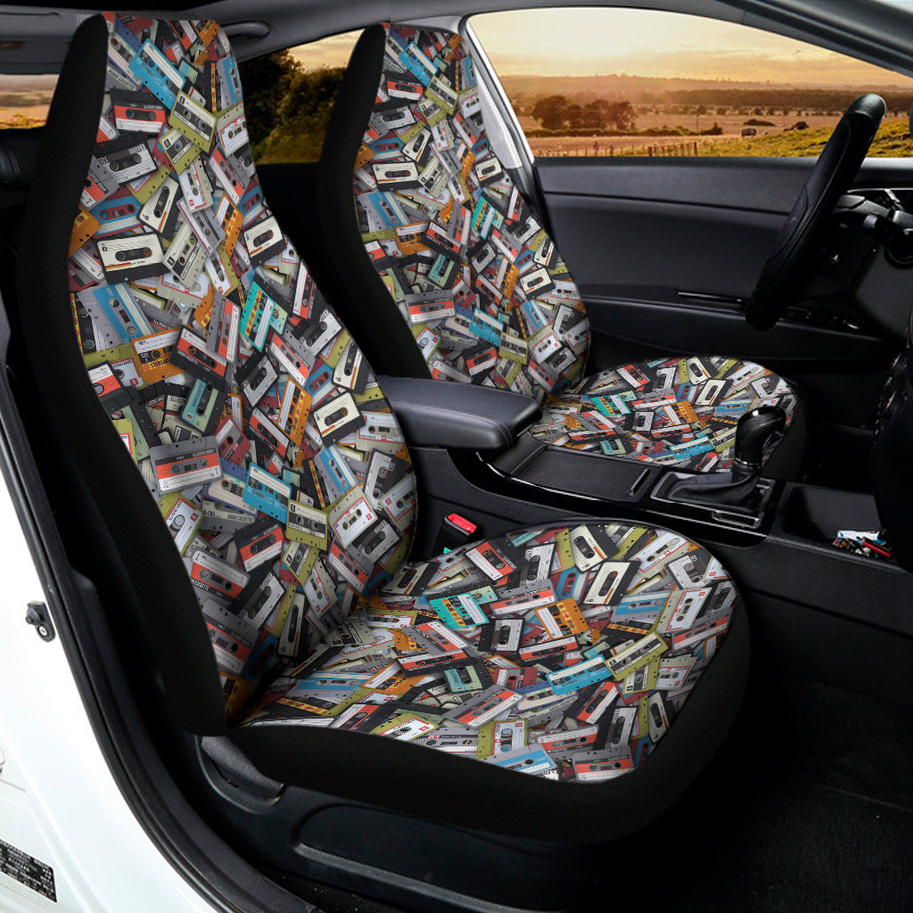Old Cassette Tape Print Universal Fit Car Seat Covers