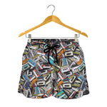 Old Cassette Tape Print Women's Shorts