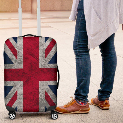 Old Grunge Union Jack British Flag Print Luggage Cover GearFrost