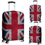 Old Grunge Union Jack British Flag Print Luggage Cover GearFrost