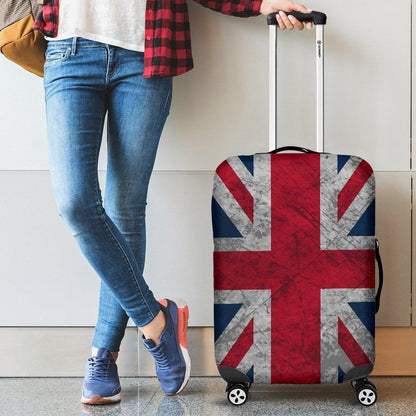 Old Grunge Union Jack British Flag Print Luggage Cover GearFrost