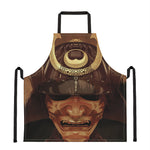 Old Japanese Samurai Mask Print Apron