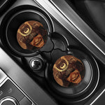 Old Japanese Samurai Mask Print Car Coasters