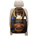 Old Japanese Samurai Mask Print Car Seat Organizers