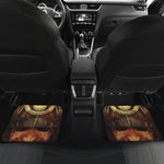 Old Japanese Samurai Mask Print Front and Back Car Floor Mats
