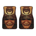 Old Japanese Samurai Mask Print Front Car Floor Mats