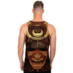 Old Japanese Samurai Mask Print Men's Tank Top