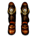 Old Japanese Samurai Mask Print Muay Thai Shin Guards