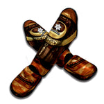 Old Japanese Samurai Mask Print Muay Thai Shin Guard