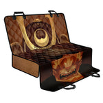 Old Japanese Samurai Mask Print Pet Car Back Seat Cover