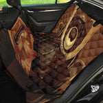 Old Japanese Samurai Mask Print Pet Car Back Seat Cover