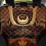 Old Japanese Samurai Mask Print Pet Car Back Seat Cover