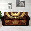 Old Japanese Samurai Mask Print Sofa Cover