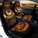 Old Japanese Samurai Mask Print Universal Fit Car Seat Covers